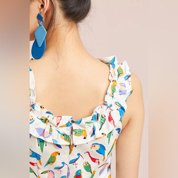 ANTHROPOLOGIE / LARKE Parrot Shift Dress - Sz XS - Picture 3 of 12